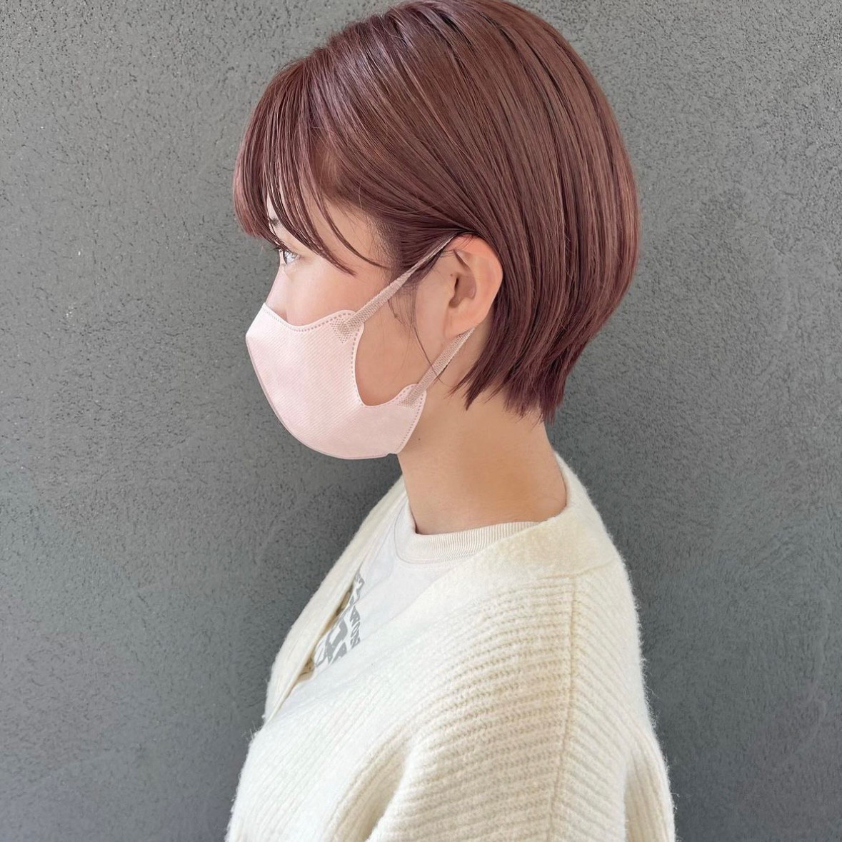 ヘアスタイル ピンク ショート